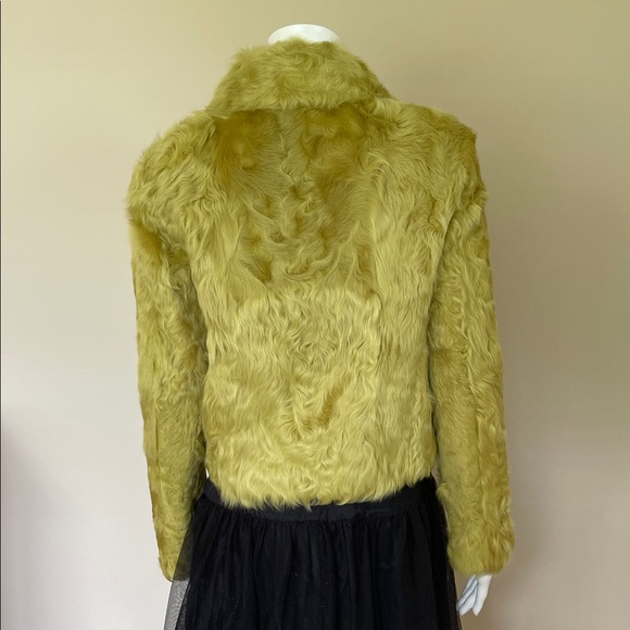 Adrienne Landau Lime Lamb genuine Fur Jacket. - Picture 5 of 8